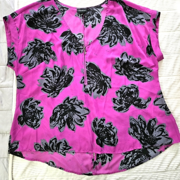 Lane Bryant Floral Pink and Black Women's Top Size 18-20 - Picture 1 of 10